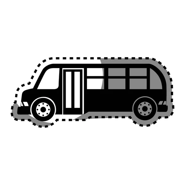 Vehículo de autobús icono aislado — Vector de stock
