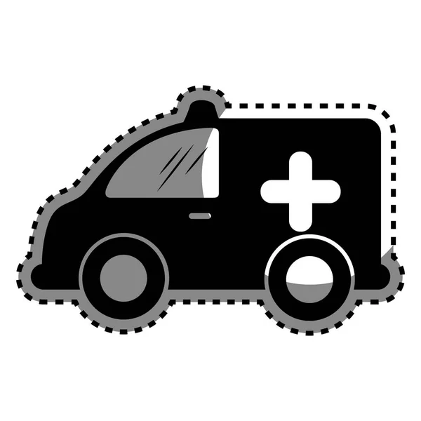 Ambulance icône du véhicule d'urgence — Image vectorielle