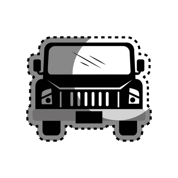 Auto waggon voertuig pictogram — Stockvector