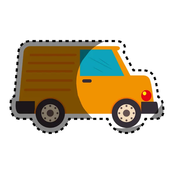 Icona del veicolo furgone isolato — Vettoriale Stock