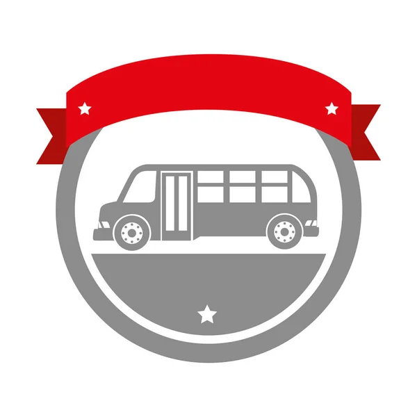 Bus vehicle isolated icon — Stock Vector