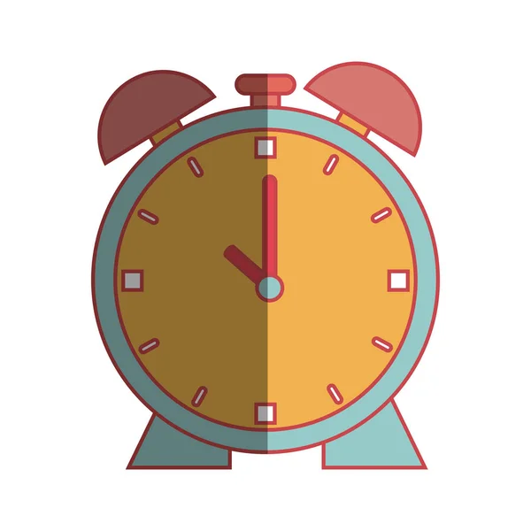 Despertador reloj tiempo aislado icono — Vector de stock