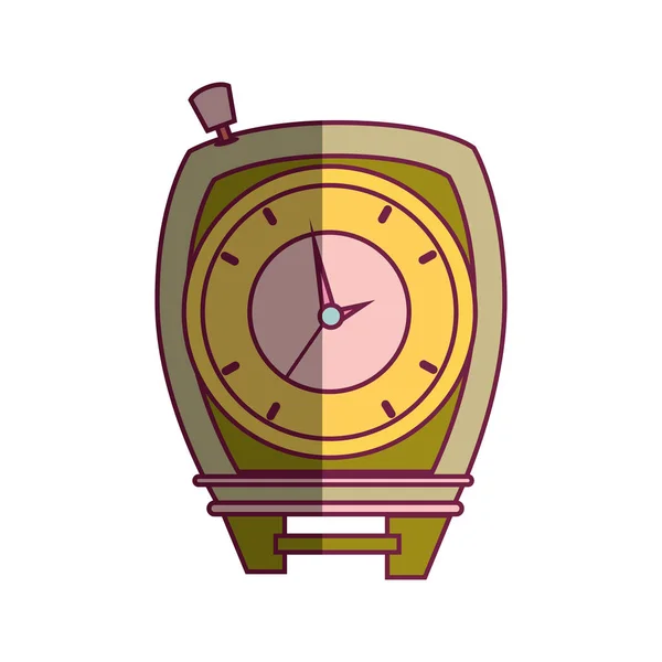 Despertador reloj tiempo aislado icono — Vector de stock