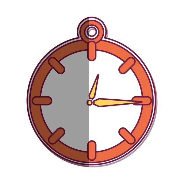 Chronometer horloge geïsoleerde pictogram — Stockvector