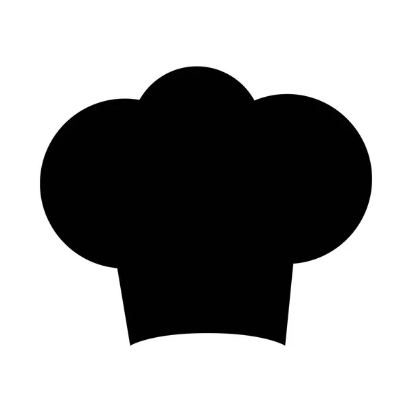 Chef hat silhouette icon — ストックベクタ