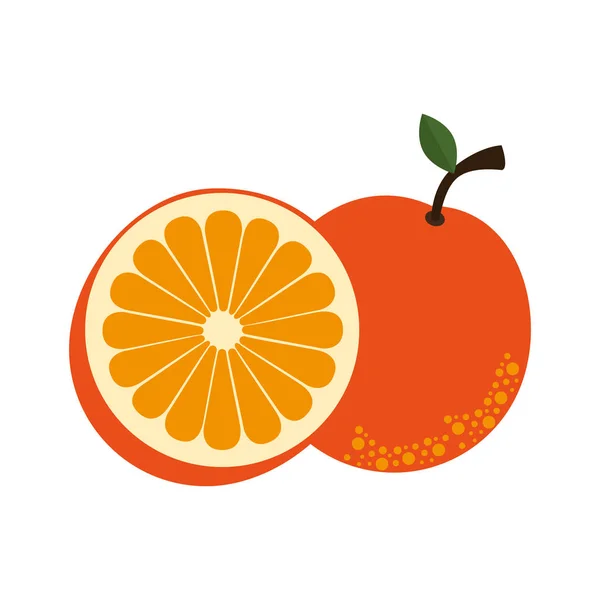 Naranja fruta fresca icono — Vector de stock