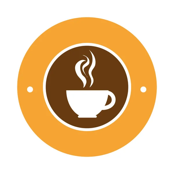 Kaffe kopp dricka isolerad ikon — Stock vektor