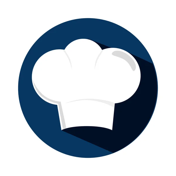 Icona della silhouette del cappello chef — Vettoriale Stock