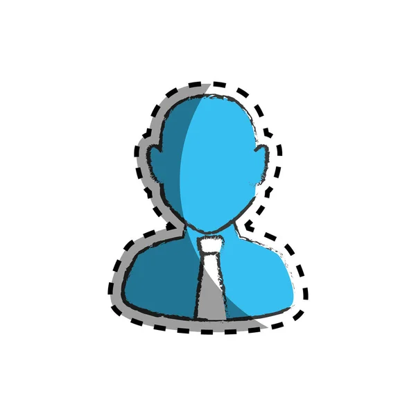 Icona del pulsante silhouette utente — Vettoriale Stock