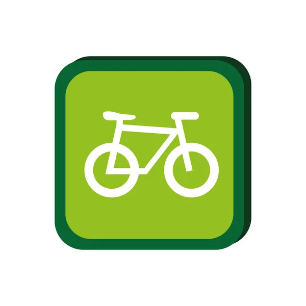 Quadro verde com bicicleta ecológica — Vetor de Stock