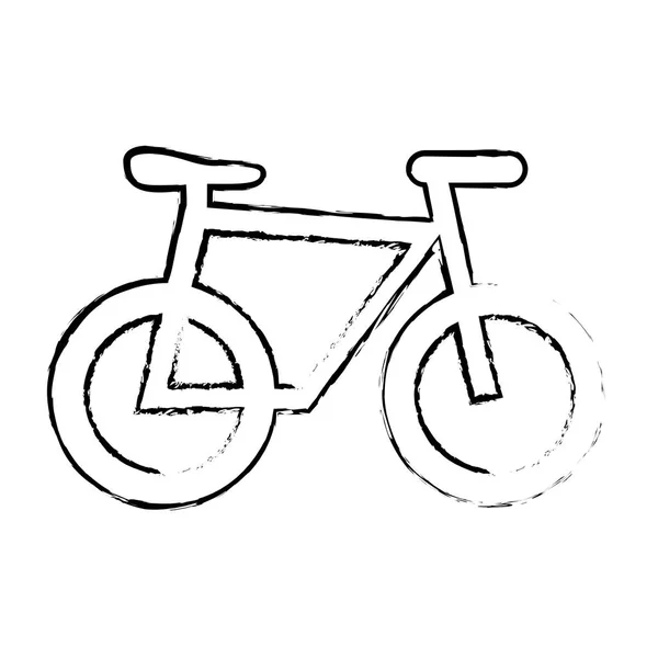 Silhouette sketch blurred eco bike — Stock Vector