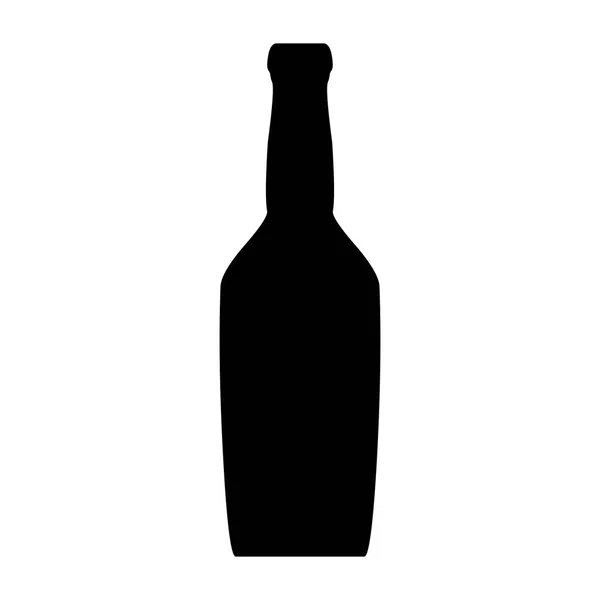 Silhouette Getränkeflasche Getränk Symbol — Stockvektor