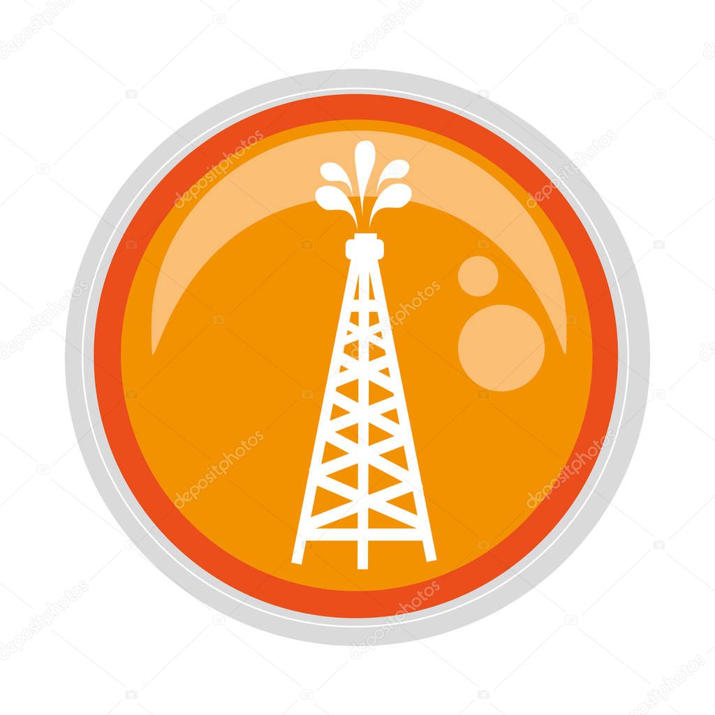 circular button oil rig icon