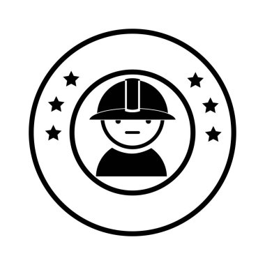 tek renkli dairesel çerçeve itfaiyeci ile