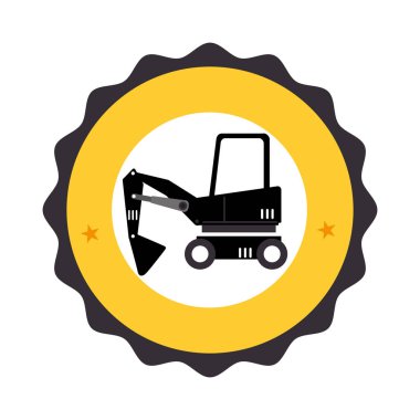 piktogram çatal ile forklift kamyon ile dairesel çerçeve