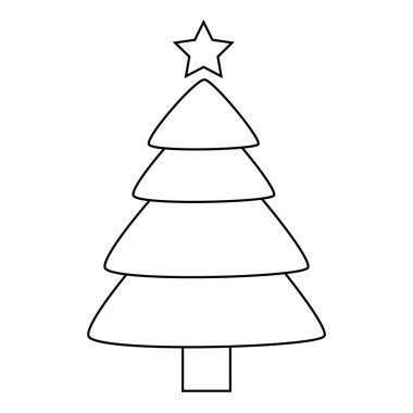 mutlu neşeli Noel ağacı kartı