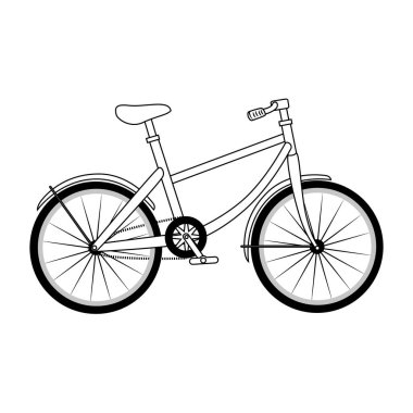 Bisiklet araç izole simgesi