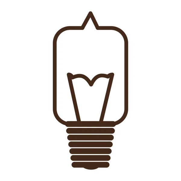 Monochrome contour with lightbulb icon — Stock Vector
