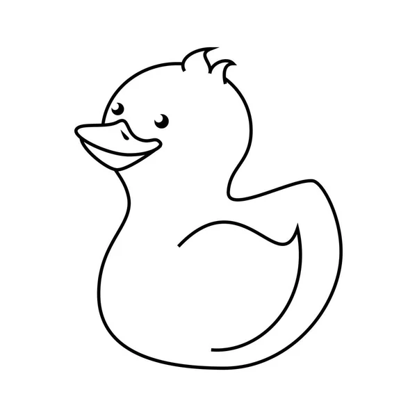 Απομονωμένη εικονίδιο ducky παιχνίδι μωρό — Διανυσματικό Αρχείο