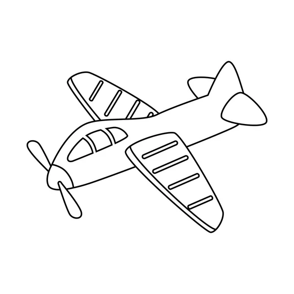Αεροπλάνο παιχνίδι παιδιά απομονωμένες εικονίδιο — Διανυσματικό Αρχείο