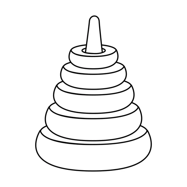 堆块孩子玩具孤立的图标 — 图库矢量图片