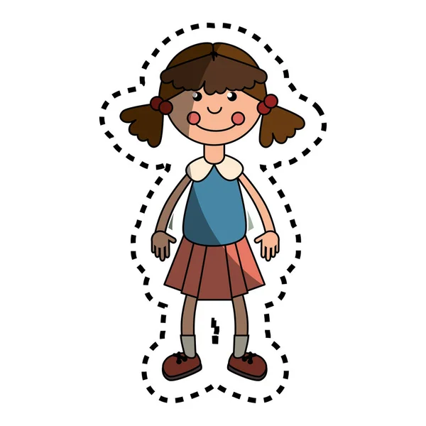 Ragdoll enfants jouet icône isolée — Image vectorielle