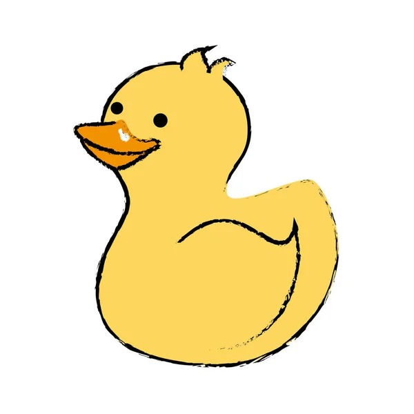 Baby hračka ducky izolované ikona — Stockový vektor