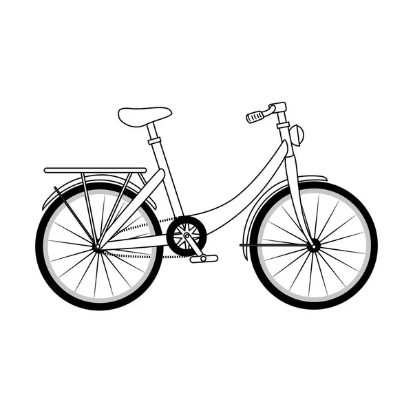 Bicycle vehicle isolated icon — Stock Vector