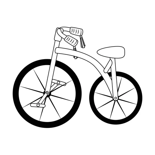 Bicicleta vehículo aislado icono — Archivo Imágenes Vectoriales