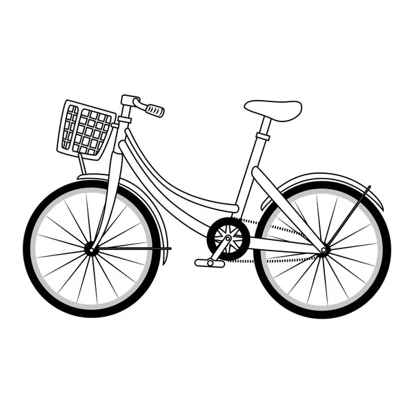 Bicycle vehicle isolated icon — Stock Vector