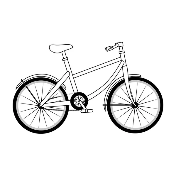 Bicycle vehicle isolated icon — Stock Vector