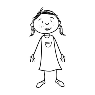 sevimli kız çizim simgesi