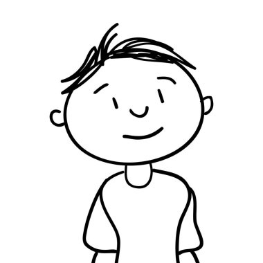 sevimli çocuk çizim simgesi