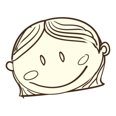 sevimli kız çizim simgesi