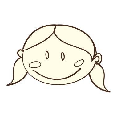 sevimli kız çizim simgesi