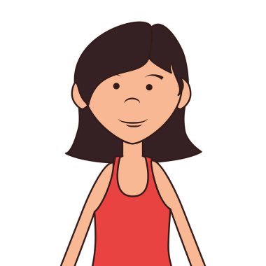 sevimli kadın çizim karakter