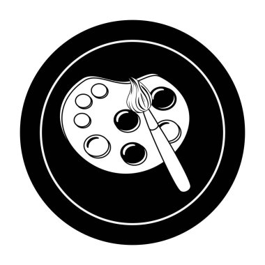 boya pallette okul tedarik izole simgesi