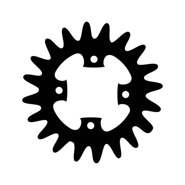 Engrenage machine icône isolée — Image vectorielle