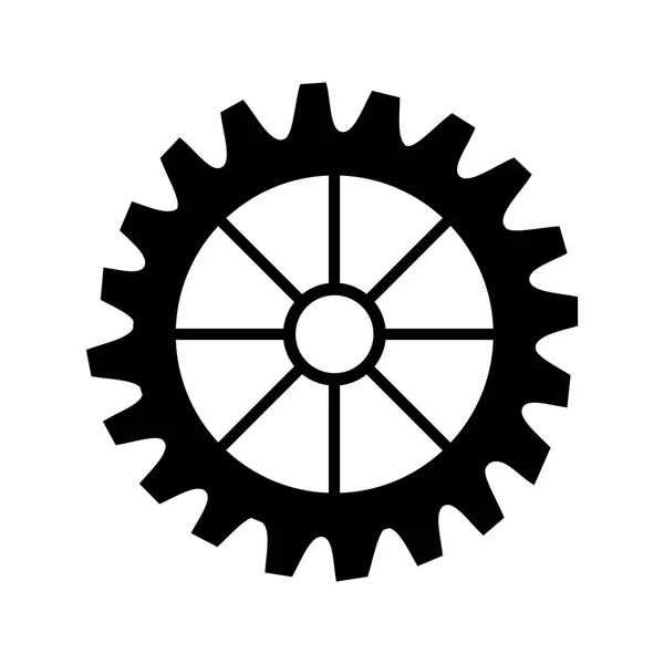 Gear machine isolated icon — Stock Vector