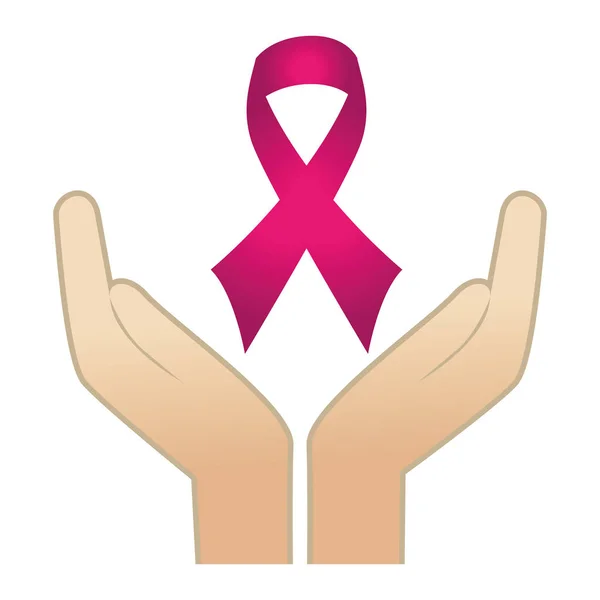 Nastro cancro al seno rosa — Vettoriale Stock