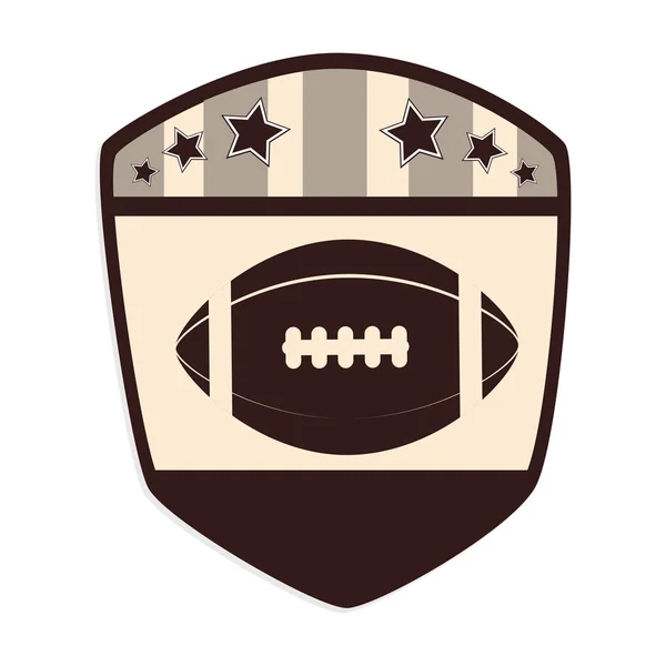 American football sport isolated icon — Stock Vector