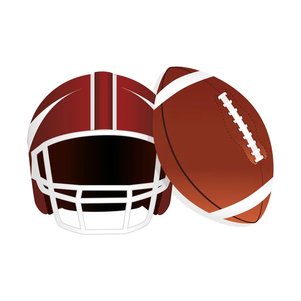 Football américain sport isolé icône — Image vectorielle