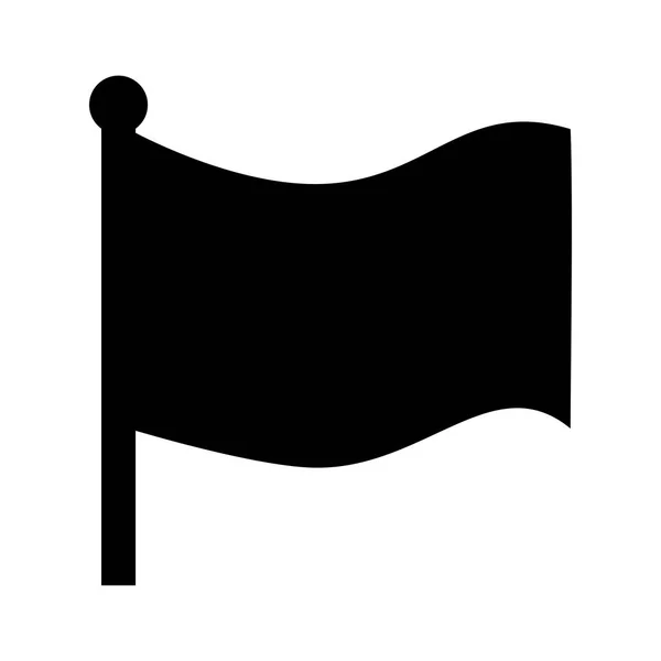 Силует прапора ізольована піктограма — стоковий вектор