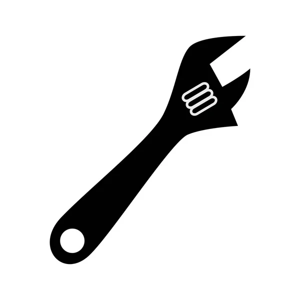 Wrench tool isolated icon — Stock Vector