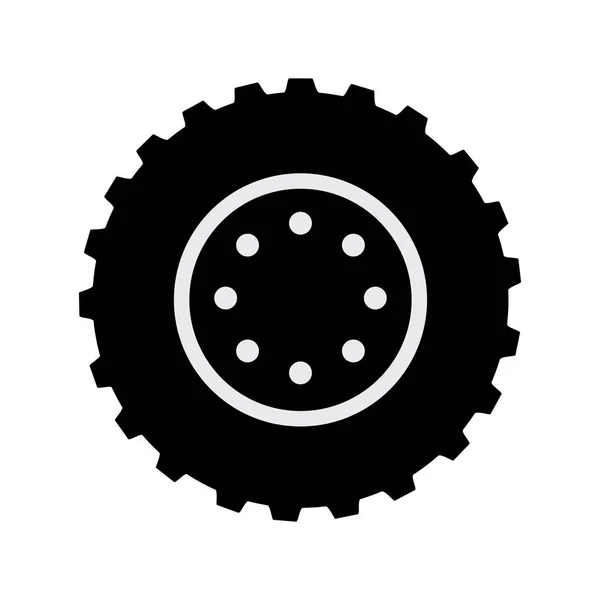 Ícone de pneu roda de carro — Vetor de Stock
