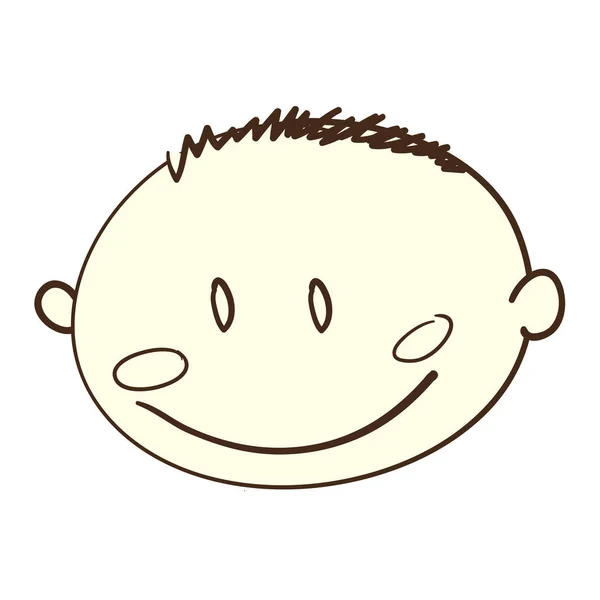Cute boy drawing icon — Stock Vector