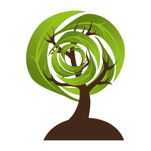 Symbol stromu přírodní rostlinné — Stockový vektor