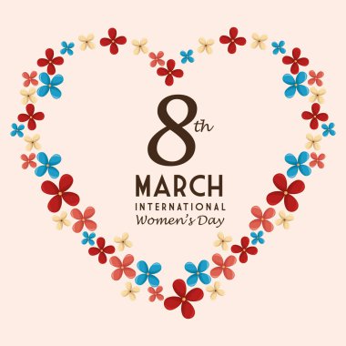 Mutlu kadınlar günü kartı.