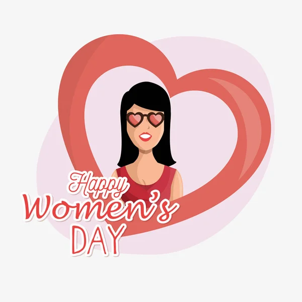 Happy womens day card — Stock Vector