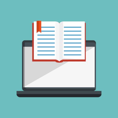 eğitim online düz simgeler